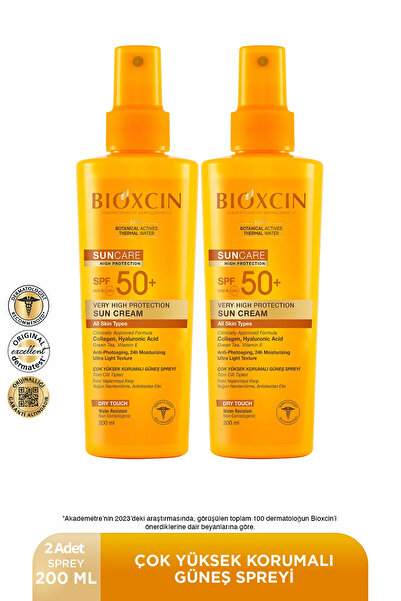 Bioxcin Sun Care Tüm Ciltler Için Güneş Spreyi Spf 50 200 ml 2 adet