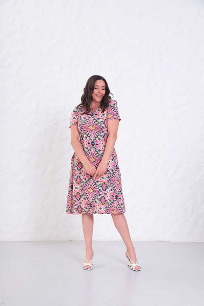 Markasız ucuz Viscose Fabric Pocket Summer Dress
