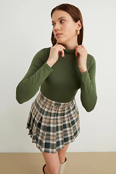 Ladima Women's Khaki Half Turtleneck Body