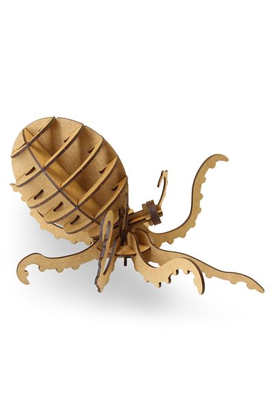 ALGWOOD 31 Pieces Wooden Octopus Model - Educational Model Set - 3D Wooden Octopus Model
