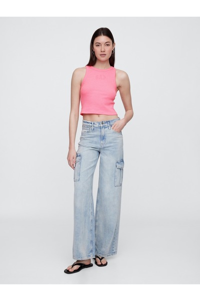 GAP Kadın Pembe Gap Logo Crop Atlet