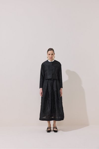 NUR KALAY COLLECTION Premium Jacquard Jacket Skirt Suit