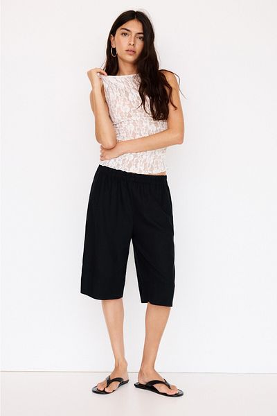 Pull & Bear Lace top with gathered sides