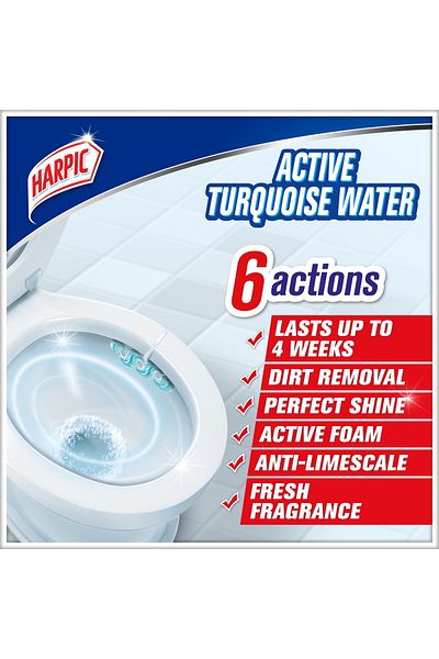 Harpic Active Turquoise Water Tropical Lagoon Toilet Block 35 g