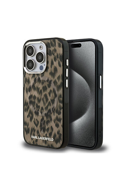 Karl Lagerfeld Apple iPhone 16 Pro Kılıf Orjinal Lisanslı IML Leopar Baskılı ...