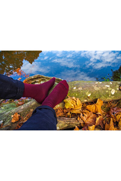 Pirin Hill Άνετες κάλτσες από μπαμπού, μπορντό και μπλε, σε κουτί με 3 τεμάχια.