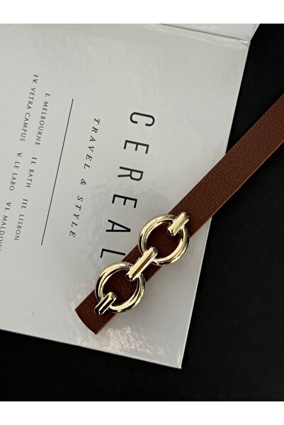 TABA BUTİK Curea subțire cu cataramă aurie