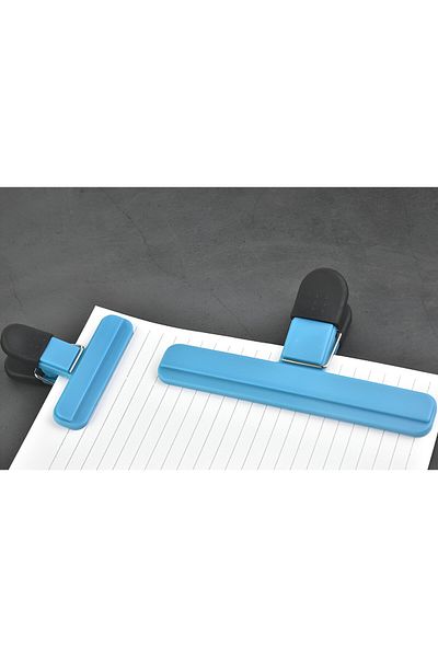 Optim Solution Multifunctional Bag Sealing Clip, Plastic, Keeps Food Fresh, 15x7.5 cm, Blue