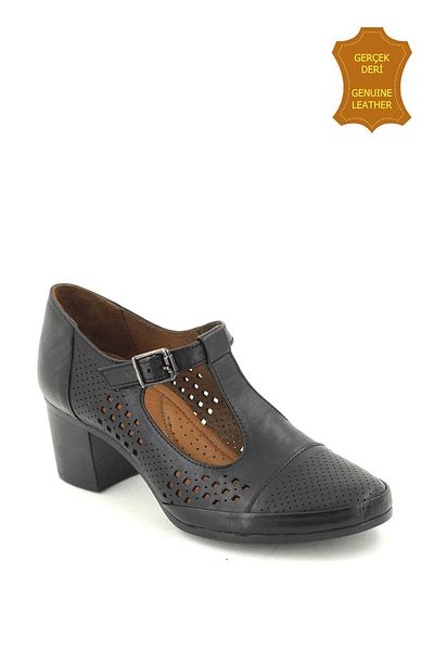 venüs ayakkabı Venus 1911923Y Genuine Leather Anatomical Women's Shoes Black Ç