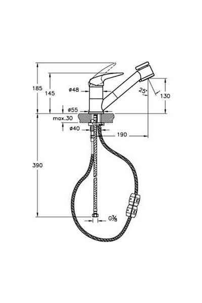 Artema Harmony Pull Out Sink Faucet A41864