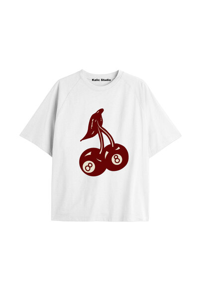 Kalic Studio Tricou negru cu imprimeu vintage Y2k Cherry KOD 46