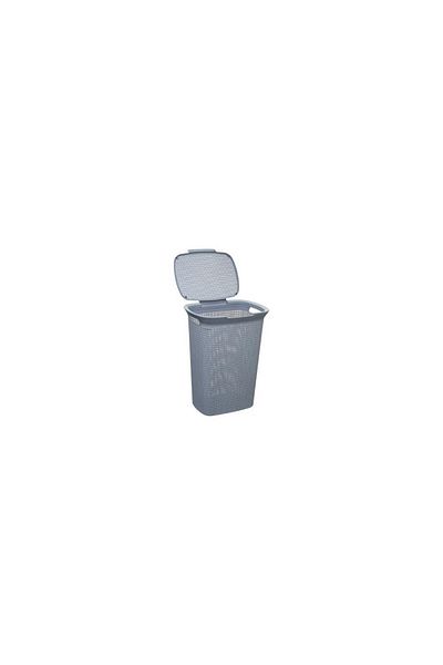 5 five simply smart Scandi laundry basket, plastic, gray, 57 liters, 46x35x61.5 cm