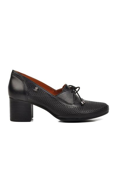 venüs ayakkabı Venus 1374Y Genuine Leather Women's Anatomical Shoes Black Ç