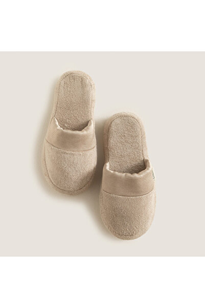 Chakra Floss Unisex Terlik Koyu Bej