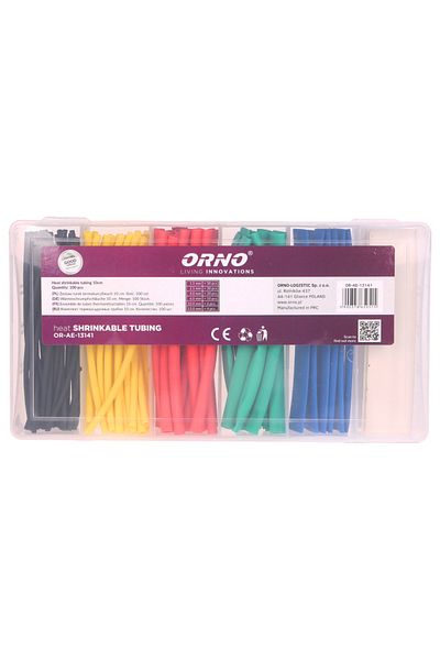 Orno Or-ae-13141 Heat Shrink Tubing Set, Multicolor, 1.5 Mm - 13 Mm, 100 Pcs X 10 Cm/set