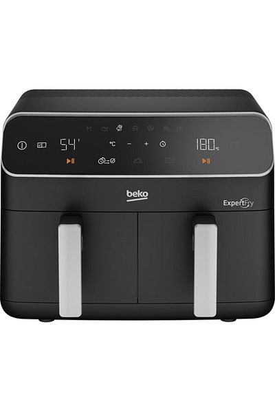 Beko Friteuză dublă cu aer cald Frl5388b, 0,5 kg, 8,5 l, 2400 w, negru-argintiu