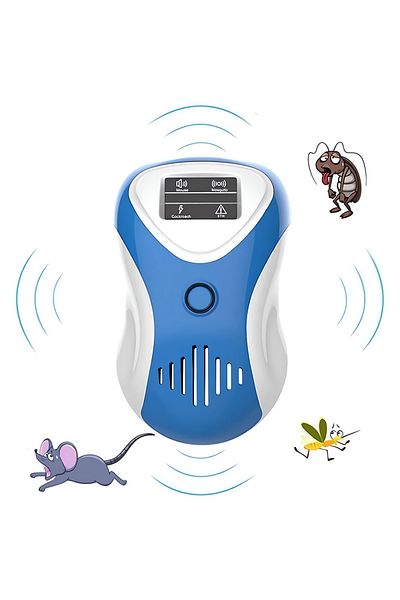 Teno Aparat Electronic cu Ultrasunete 4 in 1 Teno®, anti rozatoare/gandaci/alte insecte, albastru