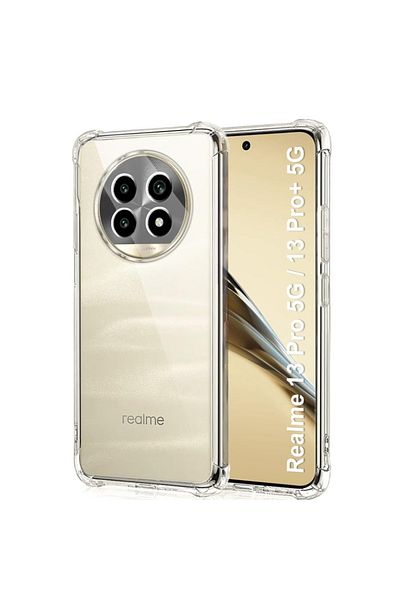 SKYDDAR INNOVATION Case for Realme 13 Pro / 13 Pro+, Shockproof Clear from Silicone Slim, Transparent, sticker set