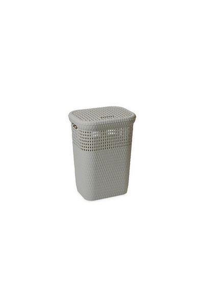 5 five simply smart Rattan laundry basket, 60 l, Grey, JJA