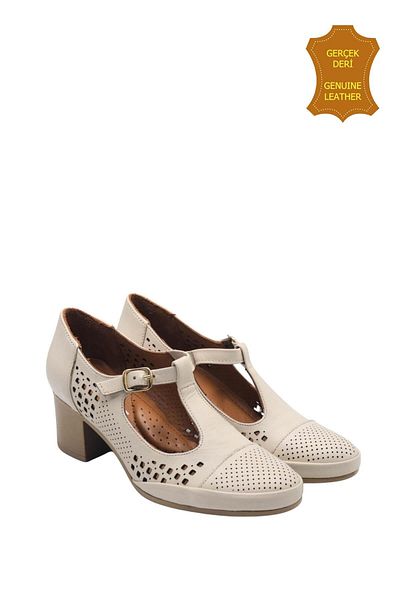 venüs ayakkabı Venus 1911923Y Genuine Leather Anatomical Women's Shoes Beige Ç