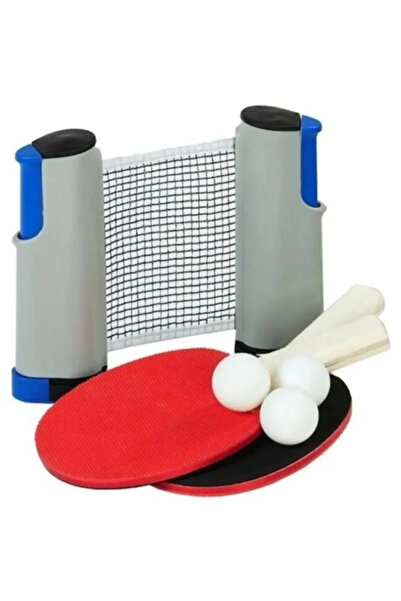 TUMU LIFE Table Tennis Net Set Portable 2 Paddles + 3 Pompom Balls