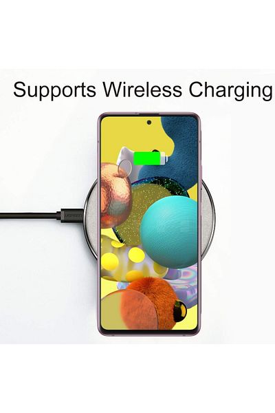 SKYDDAR INNOVATION Case for Samsung Galaxy A51 4G, Shockproof Clear from Silicon Slim, Transparent, sticker set