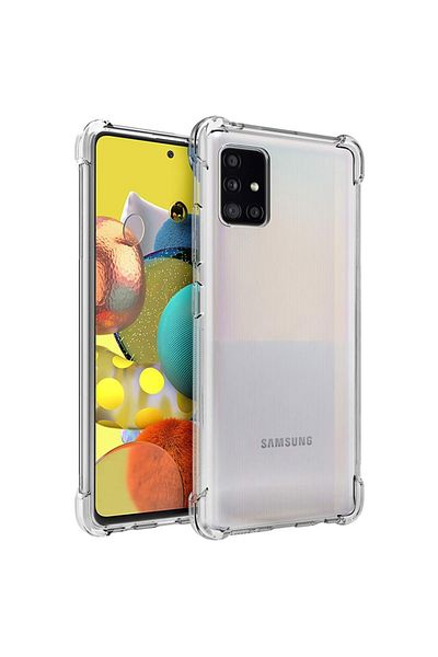 SKYDDAR INNOVATION Case for Samsung Galaxy A51 4G, Shockproof Clear from Silicon Slim, Transparent, sticker set