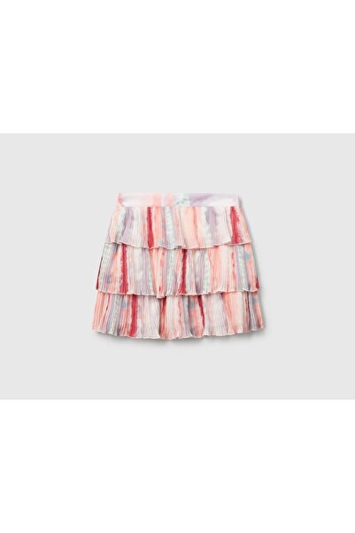 Benetton Girl's Pink Bnt-G Tie-Dye Skirt
