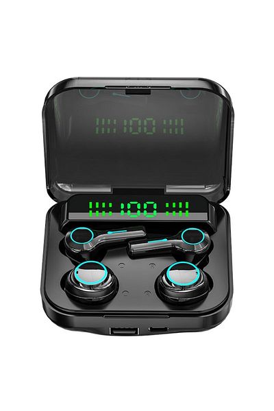 matcso by CSM 4U PRODUCTS® Wireless Headphones with 2 Pairs of Earbuds, Charging Case 2000 mAh, IPX7 Waterproof, Bluetooth 5.2
