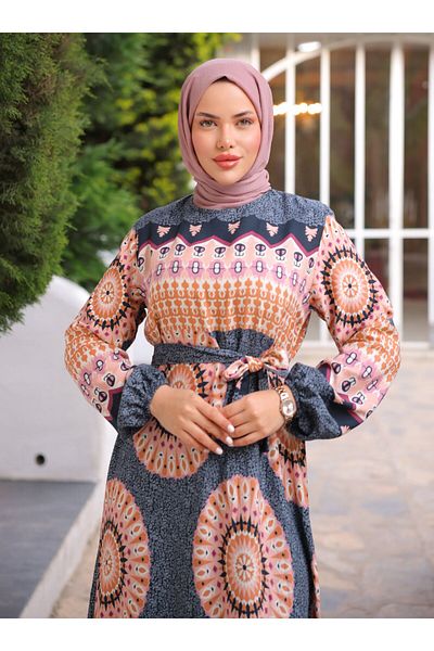 SAHRA BUTİK Φόρεμα Hijab - Γκρι - SAHRA BUTIK