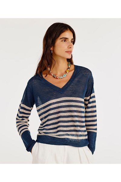 Yargıcı V-Neck Long Sleeve Sweater