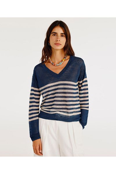 Yargıcı V-Neck Long Sleeve Sweater