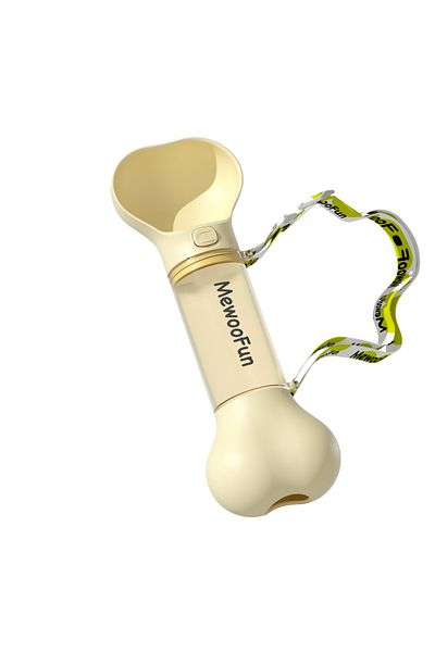 MewooFun Sticlă de apă portabilă 2 în 1 pentru câini, etanșă, cu dozator de pungă igienică inclus