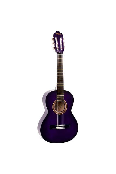 VALENCIA VC102PPS, 1/2 classical guitar, purple sunburst finish