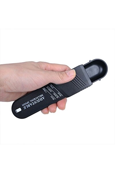 Flippy Σετ δύο ρυθμιζόμενων κουταλιών μέτρησης Flippy, υλικό ABS, 16 x 3,5 x 1,6 cm, μαύρο