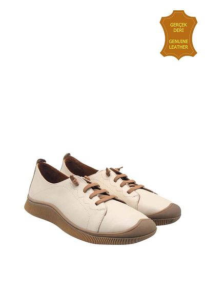 venüs ayakkabı Venus 2413504Y Genuine Leather Women's Anatomical Shoes Beige Ç