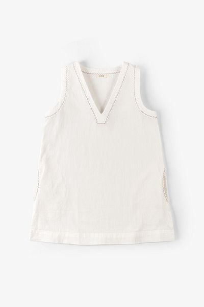 JOJOMIA Nina Linen and Tencel ™   Short Dress Cream