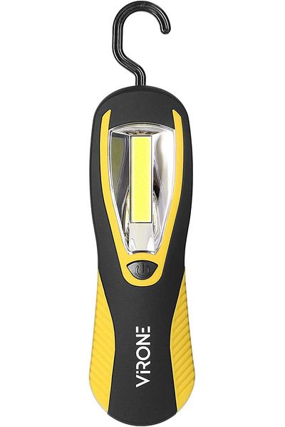 Virone Wl-7 Work Flashlight, Cob Led, 3w, 200 Lm, 3 X Aa, Yellow/black