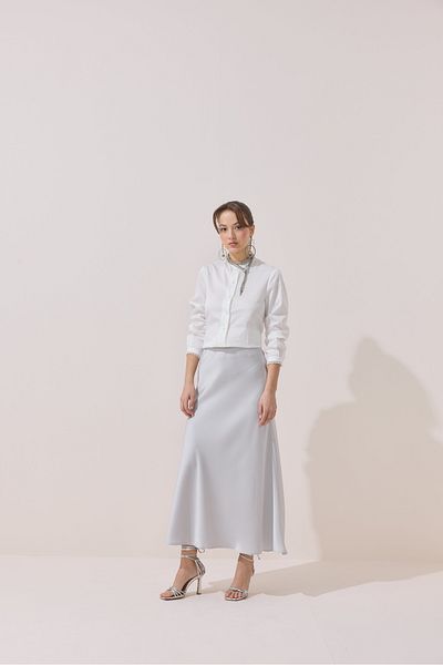 NUR KALAY COLLECTION Satin Skirt
