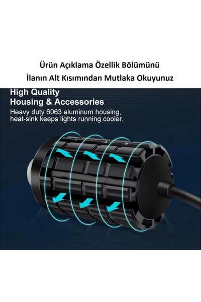 usmtekno Elektrikli Scooter Farı Elektrikli Motosiklet Elektrikli Bisiklet Farı 12v-80v-uyumlu 2 Adet