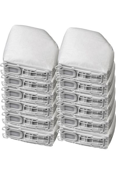 KOMA V135pl - Set 12 Saci Pentru Aspirator Vorwerk Vk 135, Vk 136 Kobold Cu Fata Din Plastic, Textil