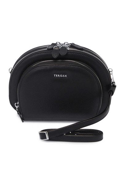 Tergan Black Genuine Leather Women's Crossbody Bag - S25Y1Bc80431-A85