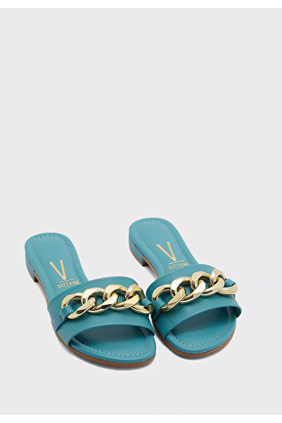 VİZZANO صندل فيزانو نسائي بكعب متوسط أزرق | صنع في البرازيل