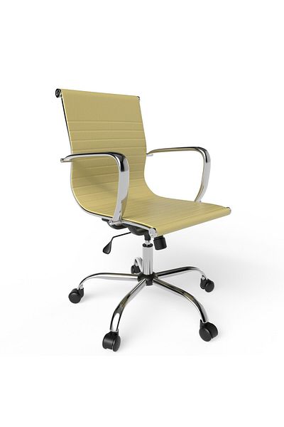 Mahmayi Modern UL UT-C031L Low Back PU Office Chair Ergonomic Chair Ideal for Home Office - Beige