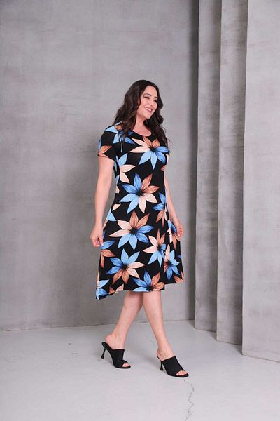 Markasız ucuz Viscose Summer Dress with Pockets