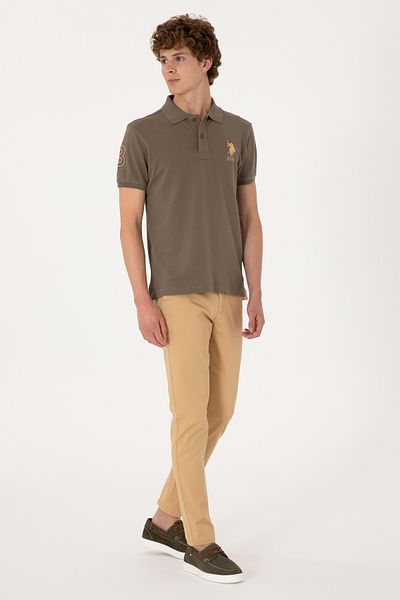 U.S. Polo Assn. Men's Camel Canvas Trousers 50309142-Vr015