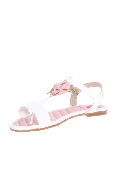 Molekinha Pre Teen Girls Sandals With Back Strap White | Made In Brazil