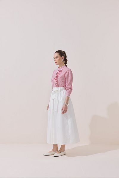 NUR KALAY COLLECTION Tight Lined Poplin Skirt