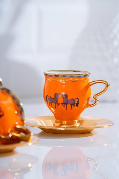 ACAR Jasmine Coffee Cup Set for 6 People - 90 ml