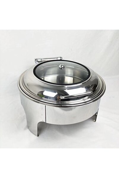 HTH طقم بوفيه دائري من الفولاذ المقاوم للصدأ مزود بسخان هيدروليكي للطعام، سعة...